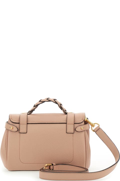 Mulberry Totes for Women Mulberry 'mini Alexa' Beige Handbag With Turn Lock Closure In Grain Leather Woman