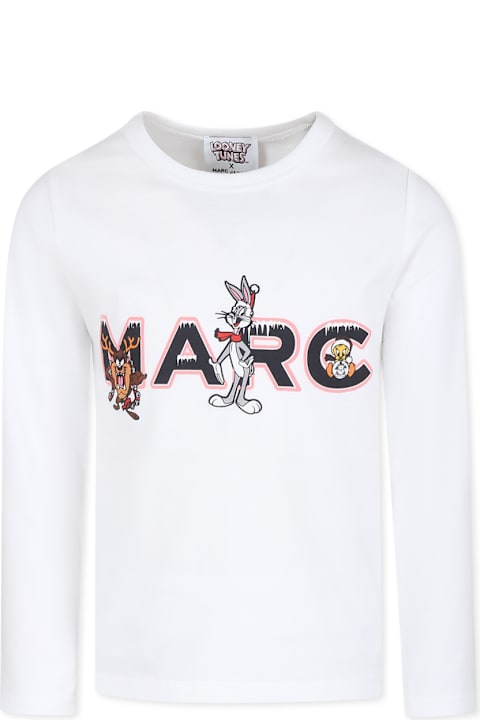 Homeware Marc Jacobs White T-shirt For Girl With Looney Tunes Printed