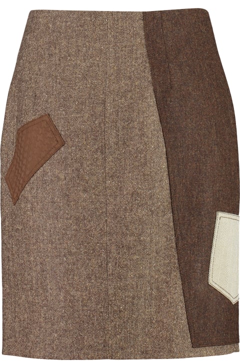 Moschino for Women Moschino Wool Blend Midi Skirt