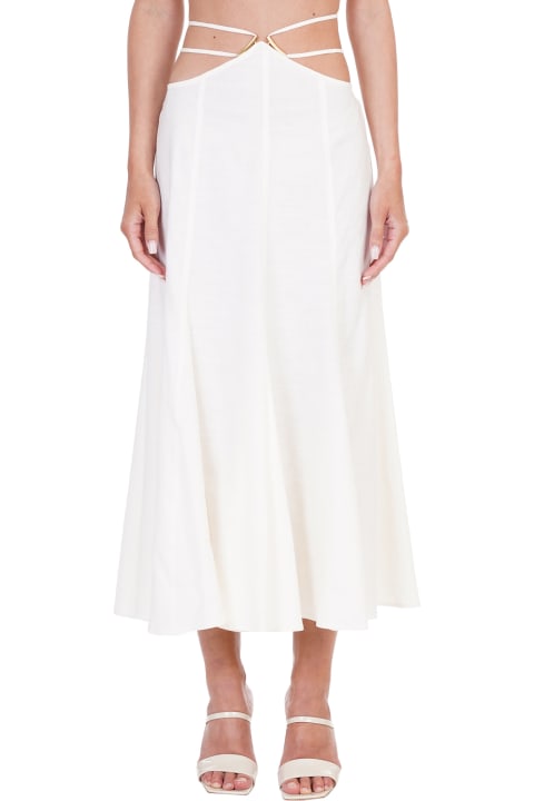 Skirt In White Linen