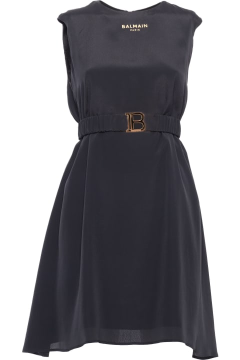 Balmain Dresses for Women Balmain Black Sleevless Dress