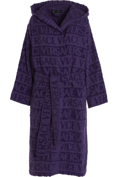 Sequin Logo Bathrobe