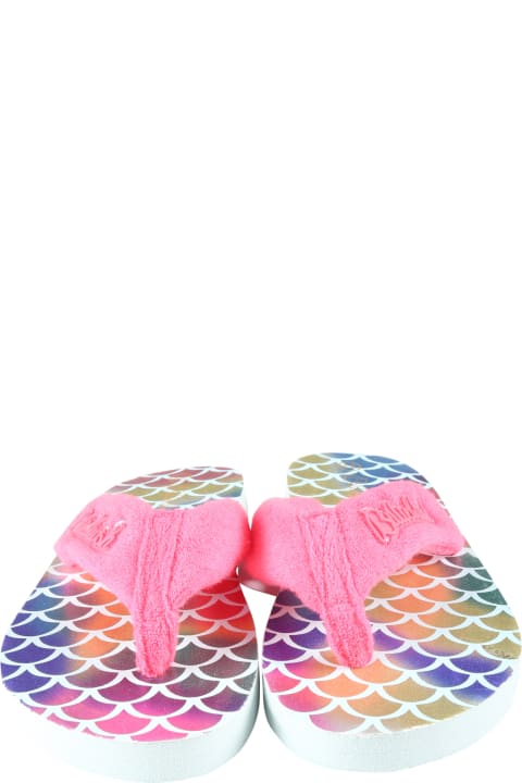 Fashion for Kids Billieblush Multicolor Flip-flops For Girl With Logo
