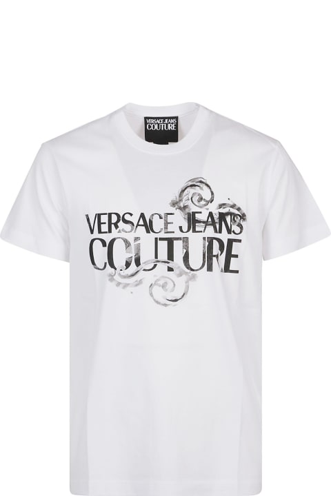 Fashion for Women Versace Jeans Couture Watercolor Logo T-shirt