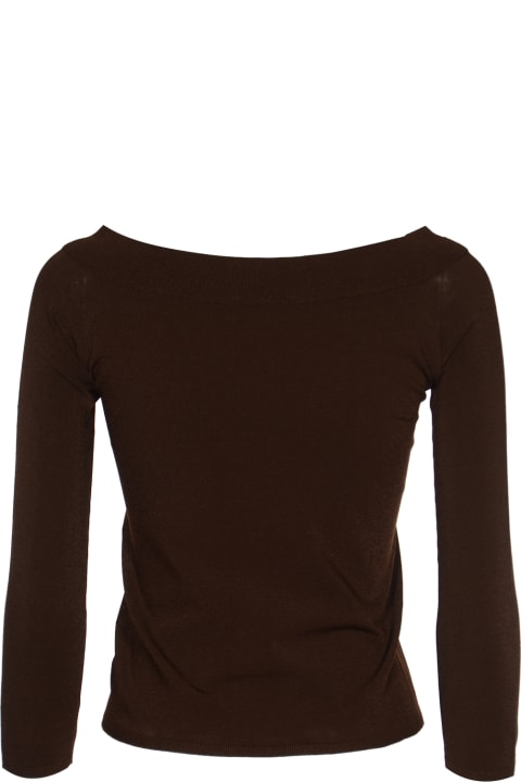 Clothing for Women Roberto Collina Wide Neck Long-sleeved Plain Sweater