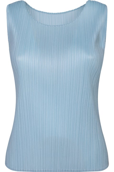 Fashion for Women Issey Miyake Pleats Please Light Blue Top