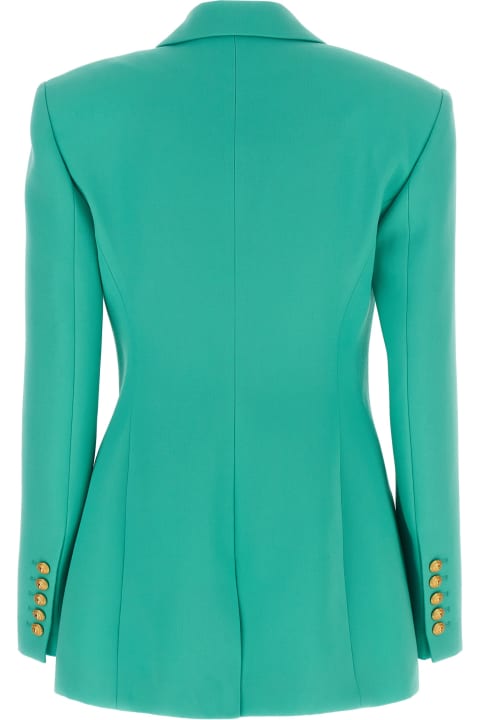 Balmain Coats & Jackets for Women Balmain Logo Button Double-breasted Blazer