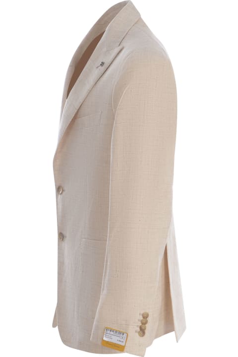 Tagliatore Coats & Jackets for Men Tagliatore Single-breasted Jacket Tagliatore In Linen And Cotton