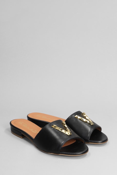Via Roma 15 Sandals for Women Via Roma 15 Flats In Black Leather