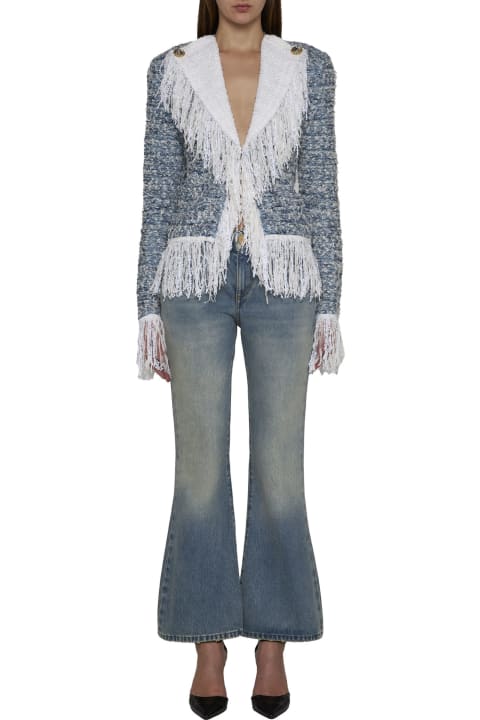 Fashion for Women Balmain Fringed Tweed Jacket