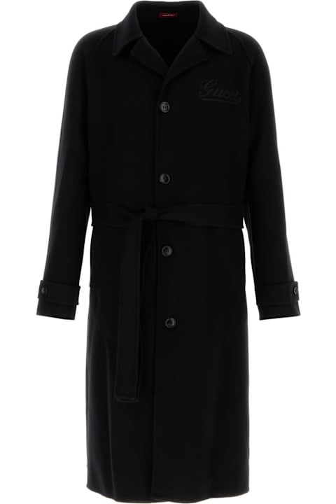 コート GUCCI BLACK WOOL BLEND COAT Gucci Black Wool Blend Coat | italist