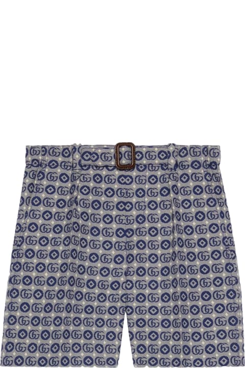 Bottoms for Girls Gucci Gucci Kids Shorts Blue