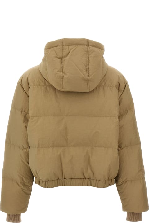 Brunello Cucinelli معاطف وجواكت لـ السيدات Brunello Cucinelli Hooded Knit Insert Down Jacket