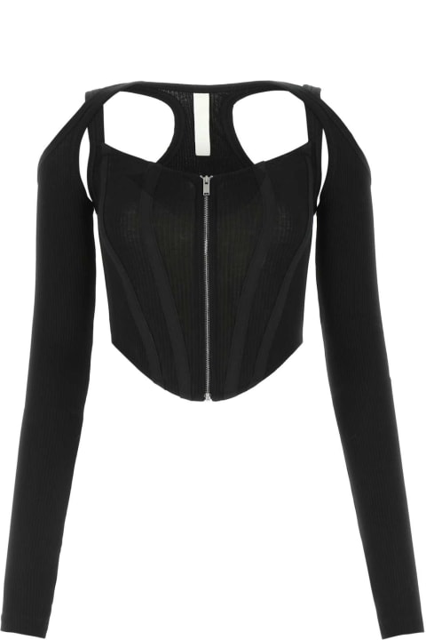 Dion Lee Fleeces & Tracksuits for Women Dion Lee Black Stretch Cotton Bodice