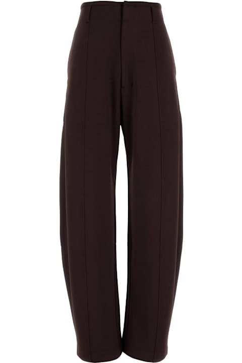 ウィメンズ Lemaireのパンツ＆ショーツ Lemaire Brown Viscose Blend Wide-leg Pant