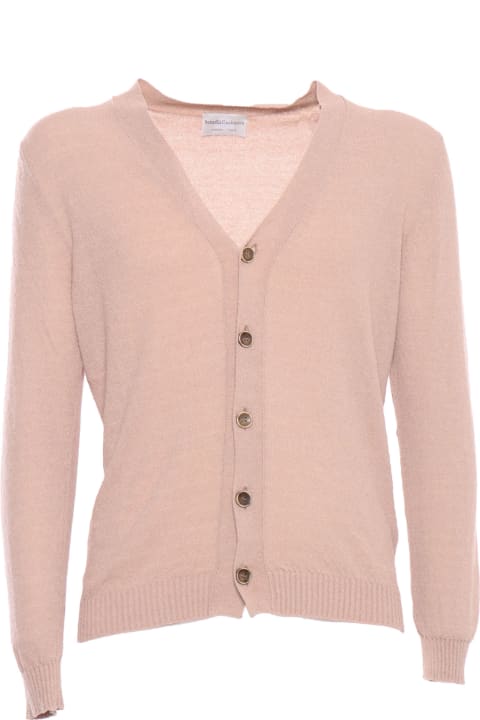 Settefili Cashmere Sweaters for Men Settefili Cashmere Pink Bouclé Cardigan