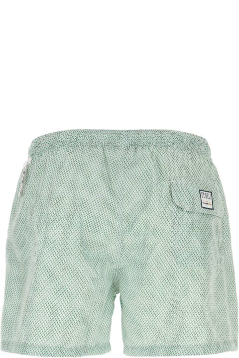 Fedeli Swimwear for Men Fedeli Printed Polyester Swimming Shorts