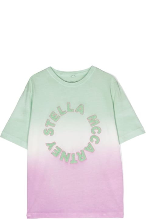 Fashion for Women Stella McCartney Kids Medallion Logo Ombré T-shirt In Pastel Multicolour
