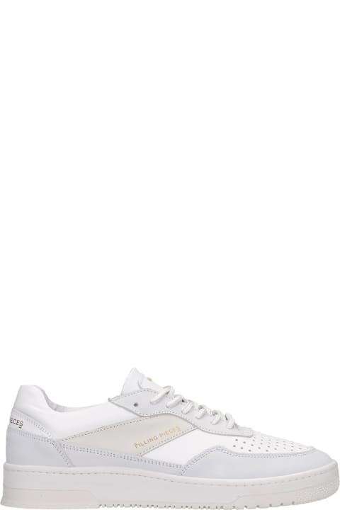 Ace Spin Sneakers In White Leather
