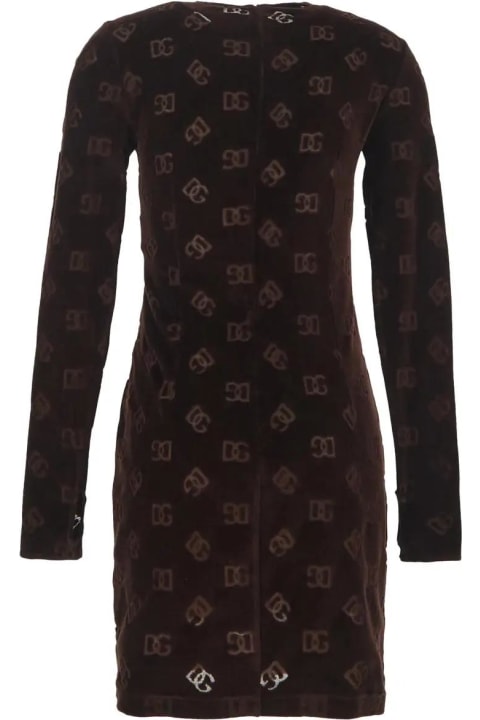 Dolce & Gabbana Dresses for Women Dolce & Gabbana Flocked Jersey Mini Dress