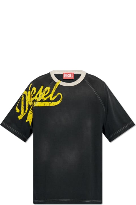 Diesel Topwear for Men Diesel Diesel 't-roxt-slits' T-shirt With Logo
