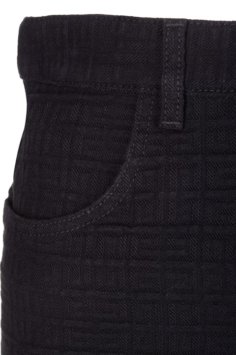 Black 4g Denim Wrap Mini Skirt