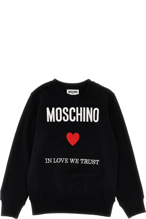 Topwear for Girls Moschino 'in Love We Trust' Sweatshirt