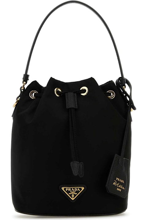 Prada Black Re-nylon Re-edition 1978 Bucket Bag