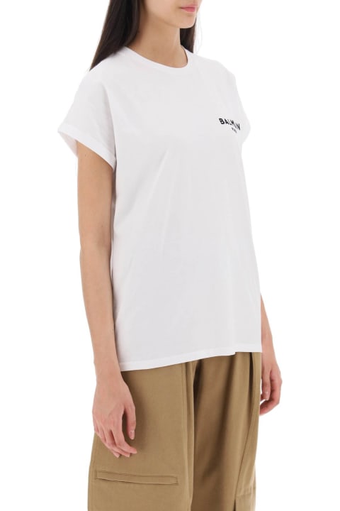 Topwear for Women Balmain Flocked Logo T-shirt