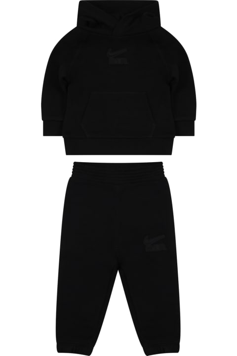 Nike Bottoms for Baby Boys Nike Black Suit For Baby Boy With Logo