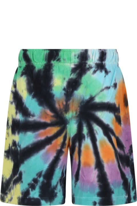 Molo for Kids Molo Black Shorts For Boy With Tie-dye Print