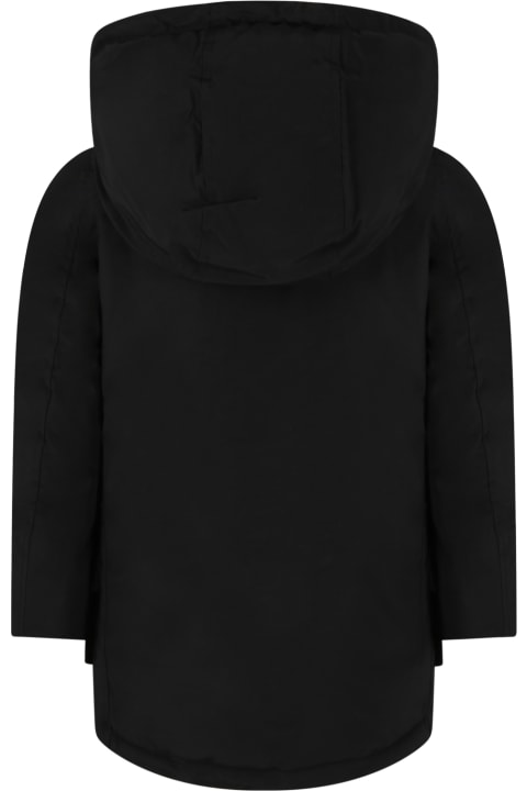 Homeware Woolrich Black Jacket For Boy With Logo