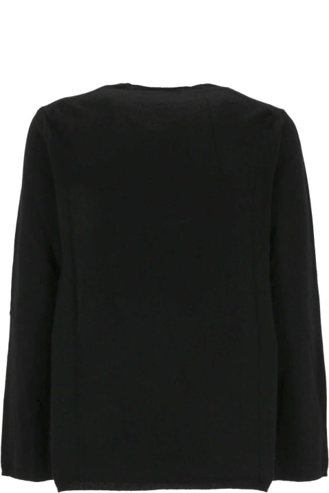 Sweaters for Men Comme des Garçons X Lacoste Logo Detailed Long-sleeved Jumper