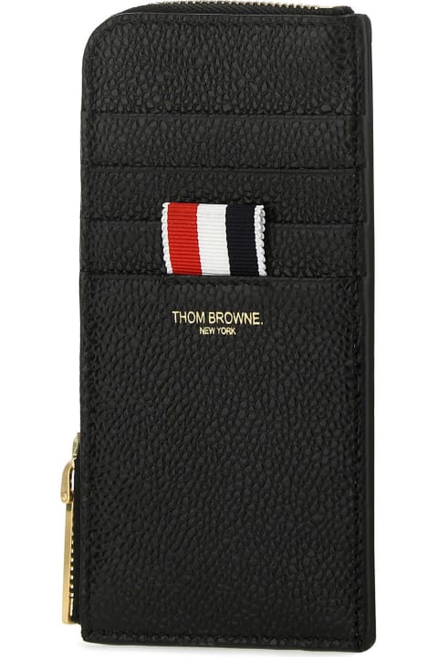 Fashion for Women Thom Browne Black Leather Coin Purse