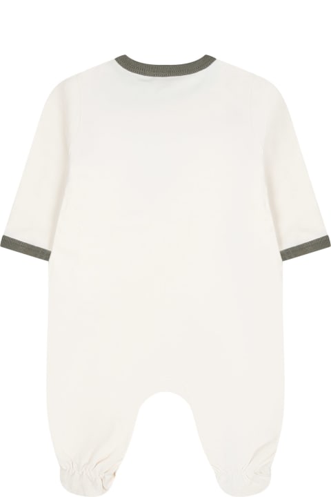 Timberland for Kids Timberland Ivory Jumpsuit For Baby Boy With Logo