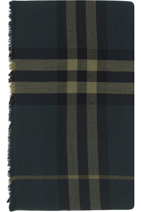 Burberry Scarves for Men Burberry Checked Frayed-edge Scarf