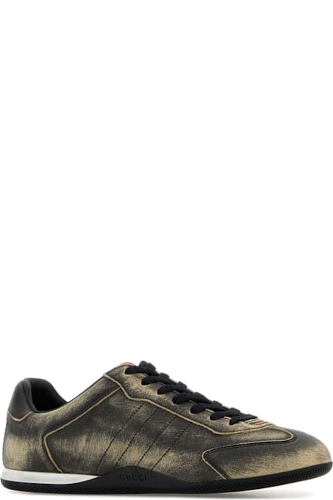 Gucci Black Leather Gucci Shift Sneakers
