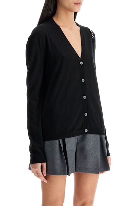 Marni Sweaters for Women Marni Wool And Silk Marni Mending Embroidery Cardigan