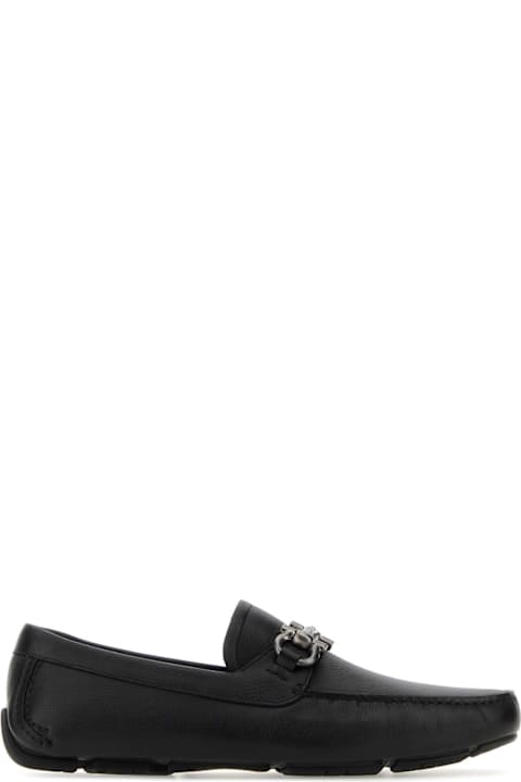 Homeware Ferragamo Black Leather Parigi New Loafers