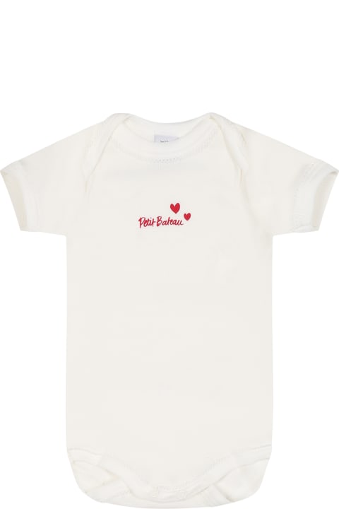 Homeware Petit Bateau White Set For Baby Girl