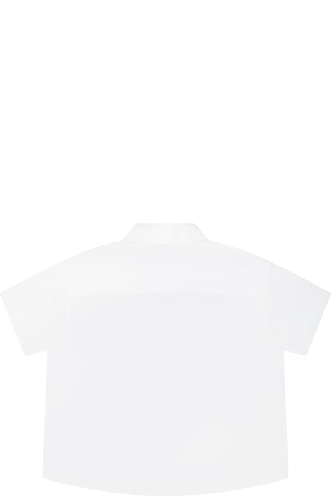 Burberry for Boys Burberry White Shirt For Baby Boy With Print