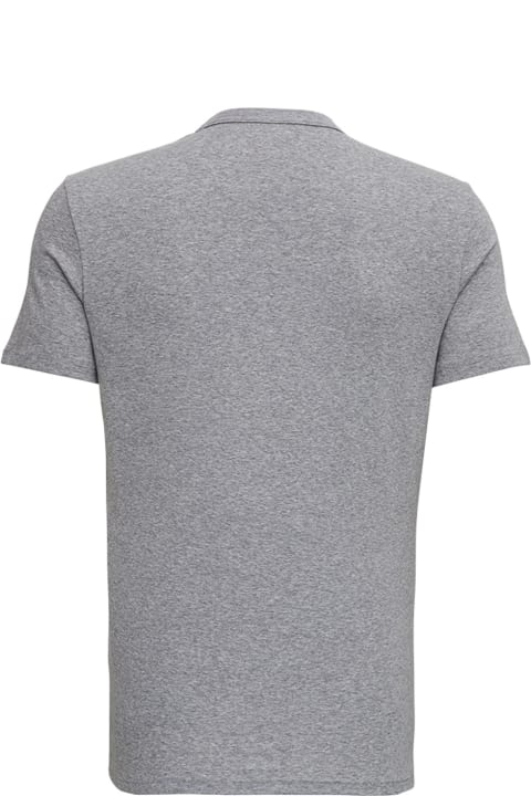 Tom Ford Man's  Grey Stretch Cotton Crew Neck T-shirt