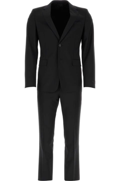 メンズ スーツ Prada Midnight Blue Wool Blend Suit