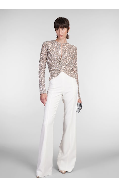 Costarellos Clothing for Women Costarellos Rimi Pants In Beige Polyester