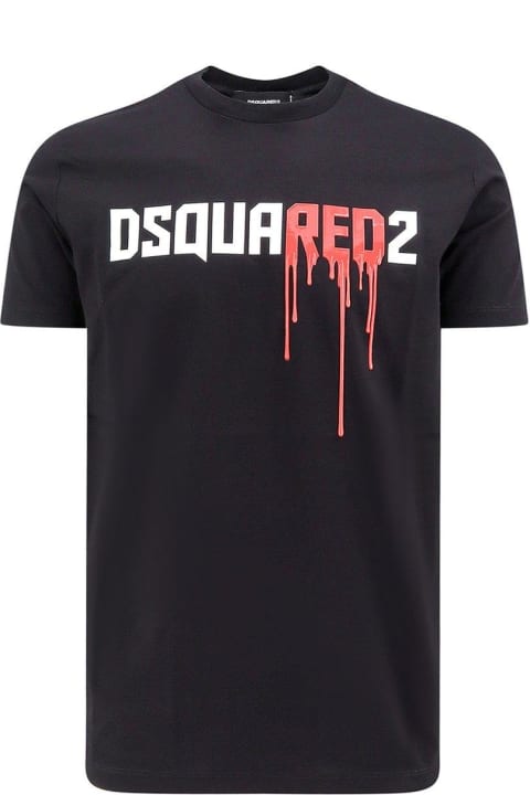 Dsquared2 Men Dsquared2 Logo Printed Crewneck T-shirt