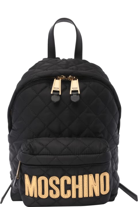Moschino Backpacks for Women Moschino Lettering Logo Backpack