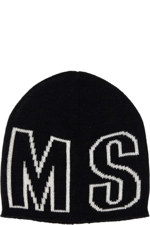 メンズ 帽子 MSGM Beanie Hat With Logo