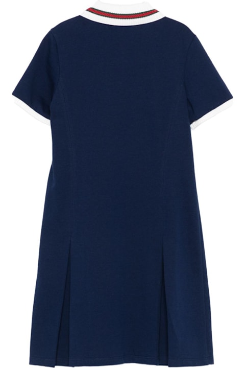 Homeware Gucci Gucci Kids Dark Blue Pleated Dress