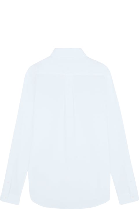 Homeware Maison Kitsuné Oxford Cotton Shirt With Embroidered Foxy Logo