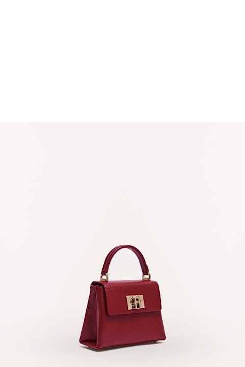 Homeware Furla 1927 Mini Leather Top Handle, Cherry Color